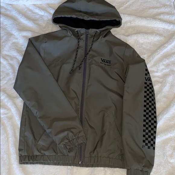 vans olive green windbreaker